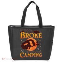 Halloween My Broom Broke So Now I Go Camping Tote Bag thumb 0