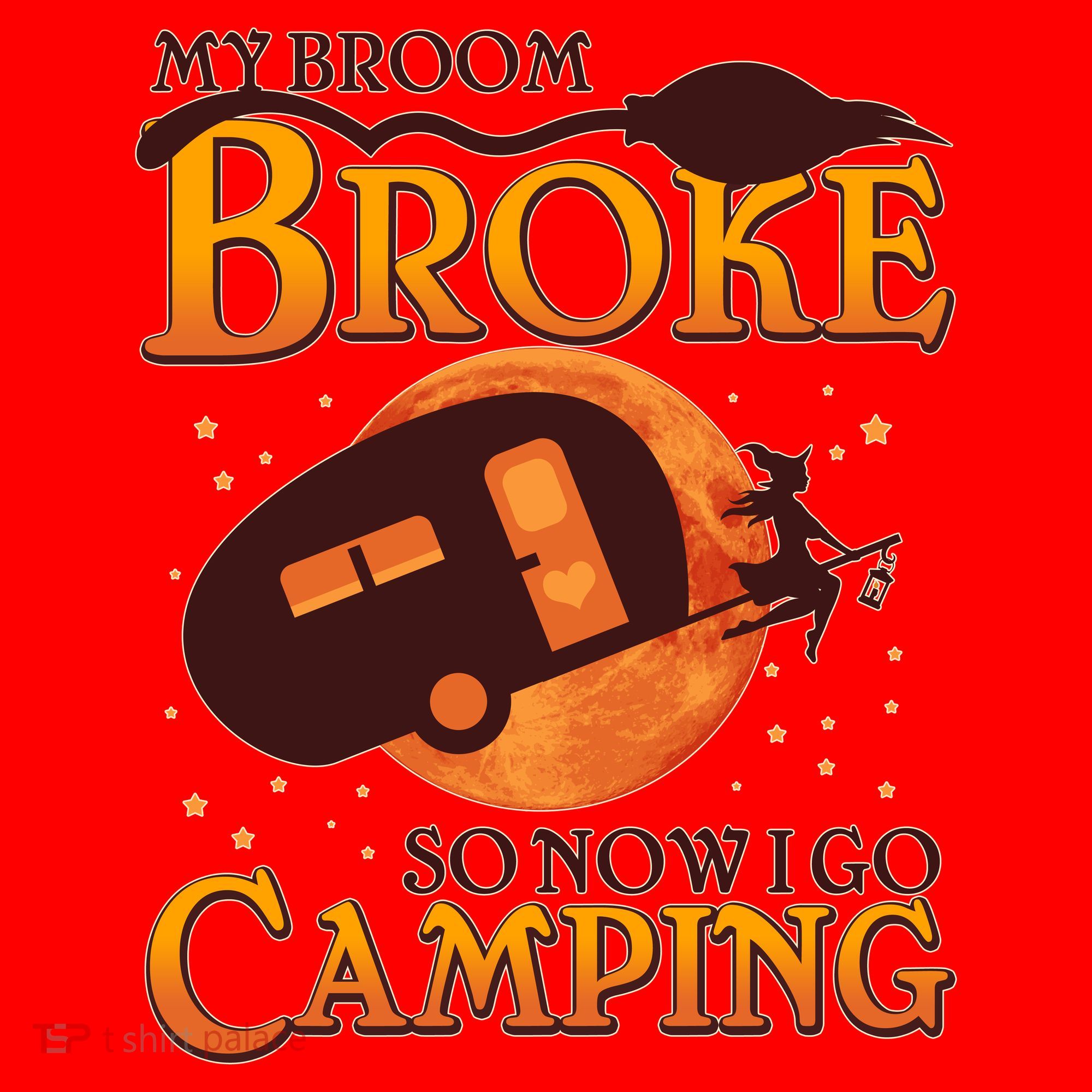 Halloween My Broom Broke So Now I Go Camping Santa Hat
