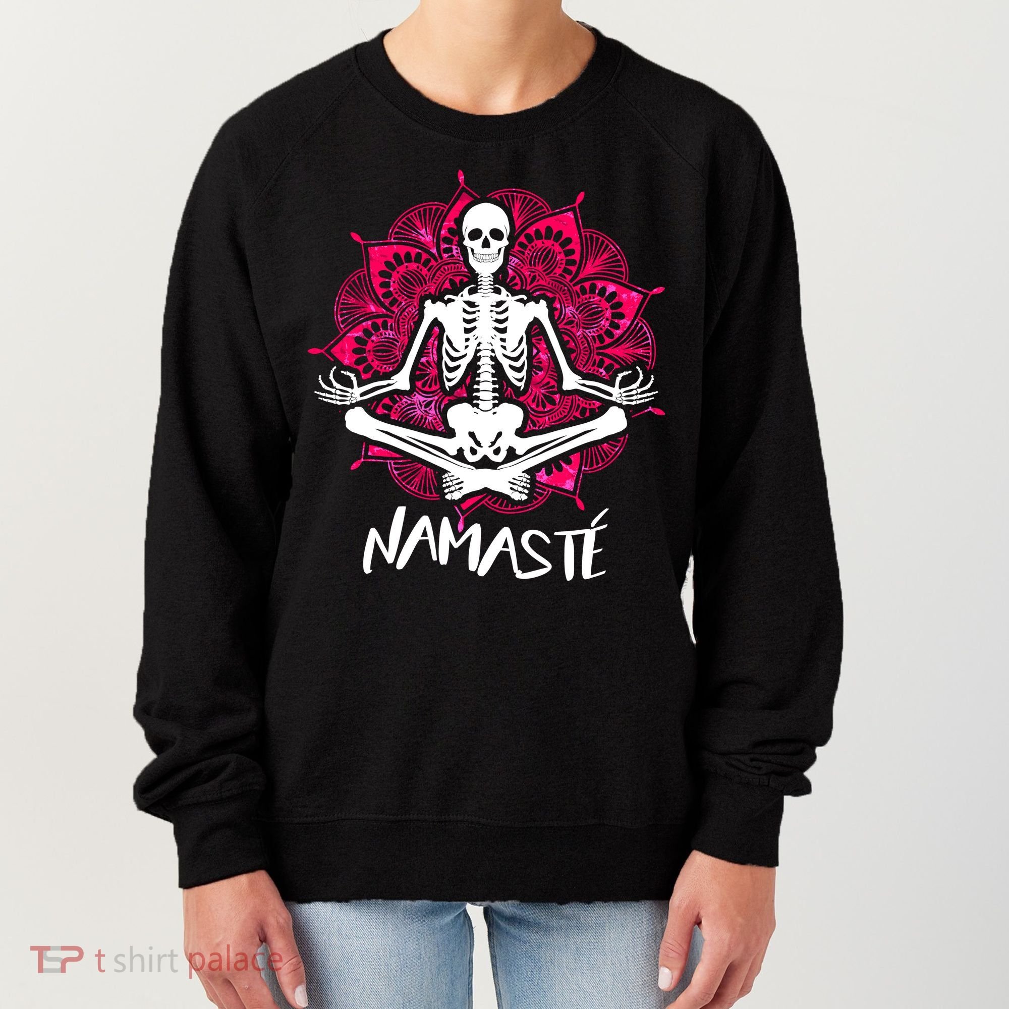 Halloween Namaste Skeleton Women's Sweatshirt