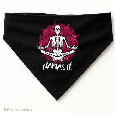 Halloween Namaste Skeleton USA-Made Doggie Bandana