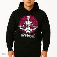 Halloween Namaste Skeleton Hoodie thumb 2