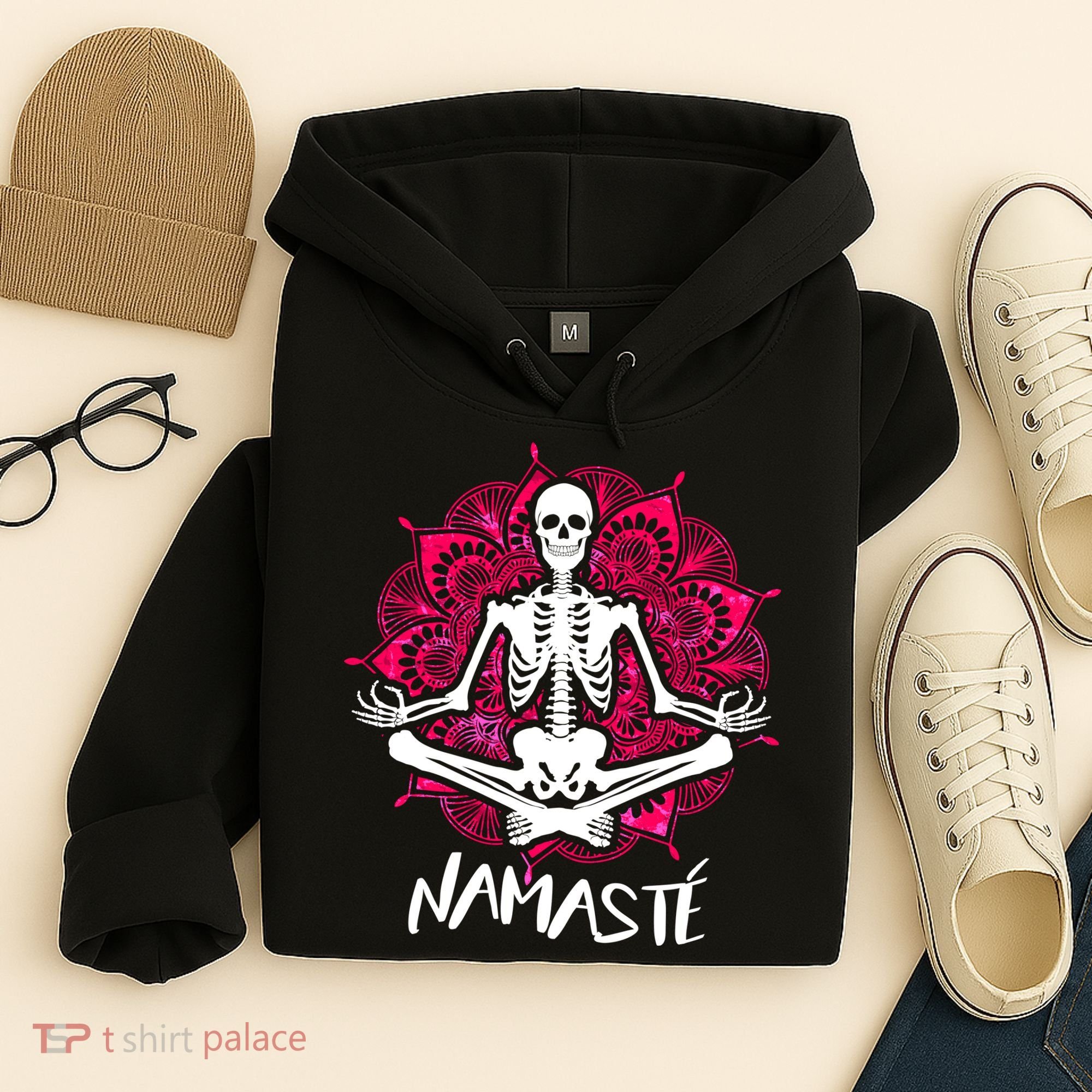 Halloween Namaste Skeleton Hoodie