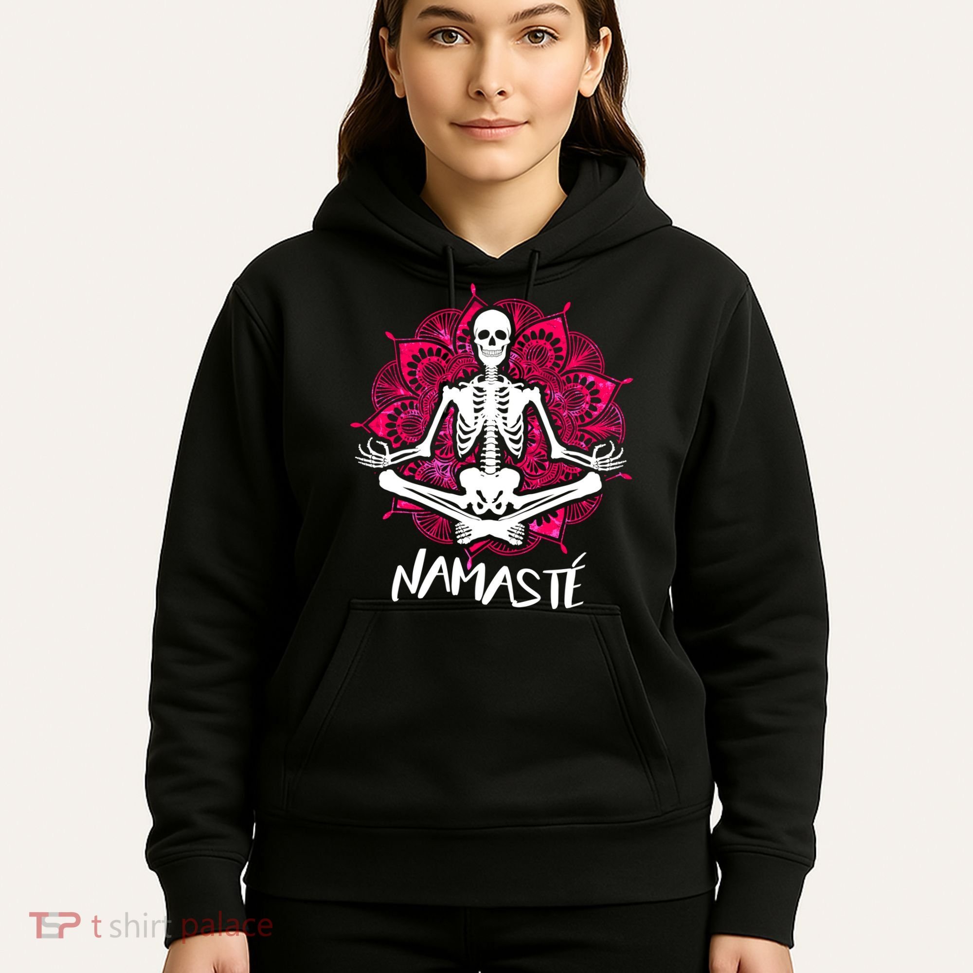 Halloween Namaste Skeleton Hoodie