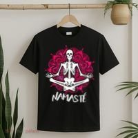 Halloween Namaste Skeleton T-Shirt thumb 2