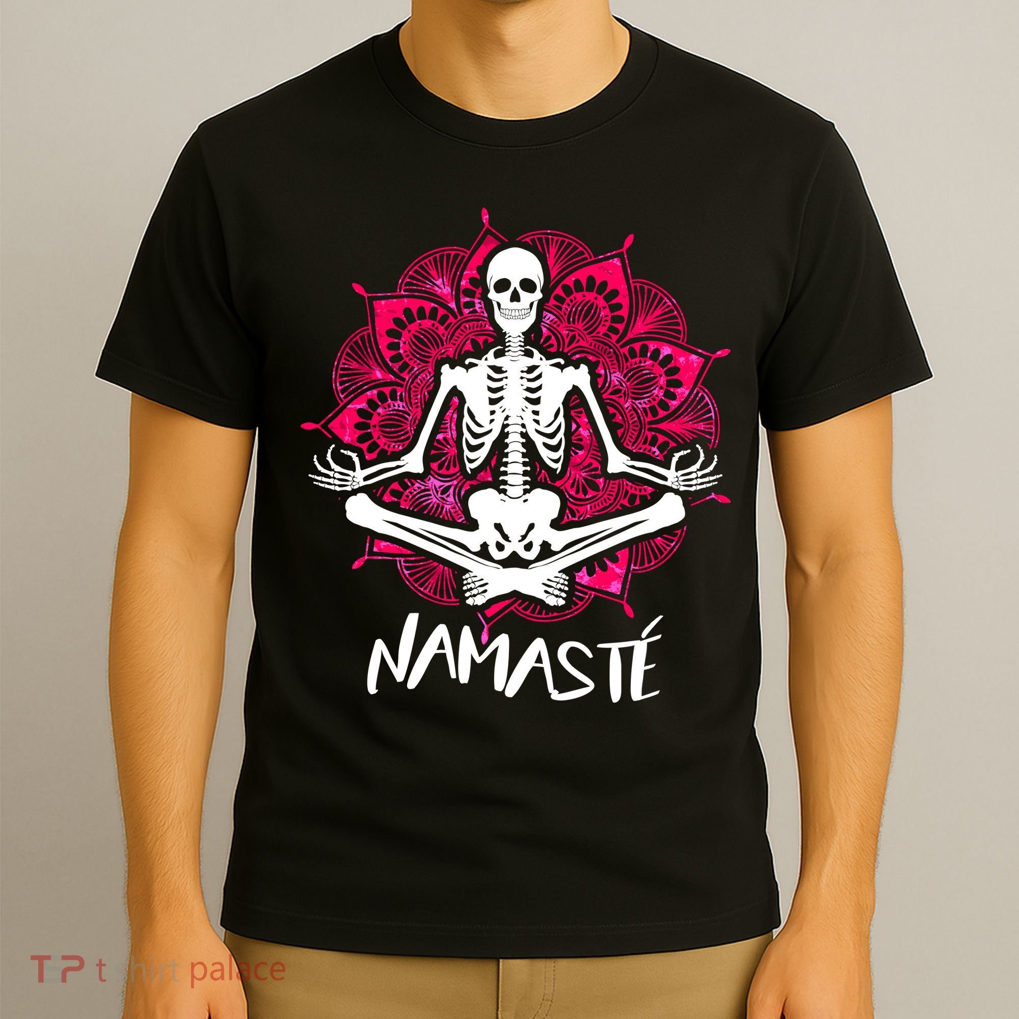 Halloween Namaste Skeleton T-Shirt