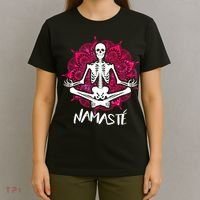 Halloween Namaste Skeleton T-Shirt thumb 4
