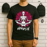 Halloween Namaste Skeleton T-Shirt thumb 6