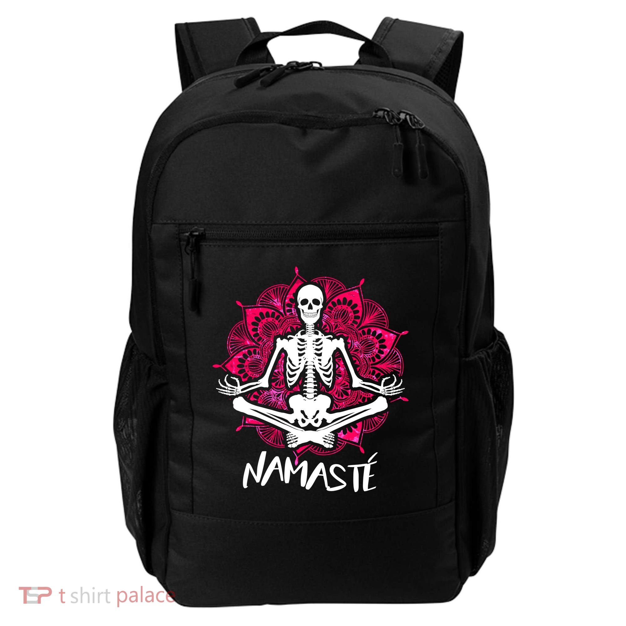 Halloween Namaste Skeleton Backpack