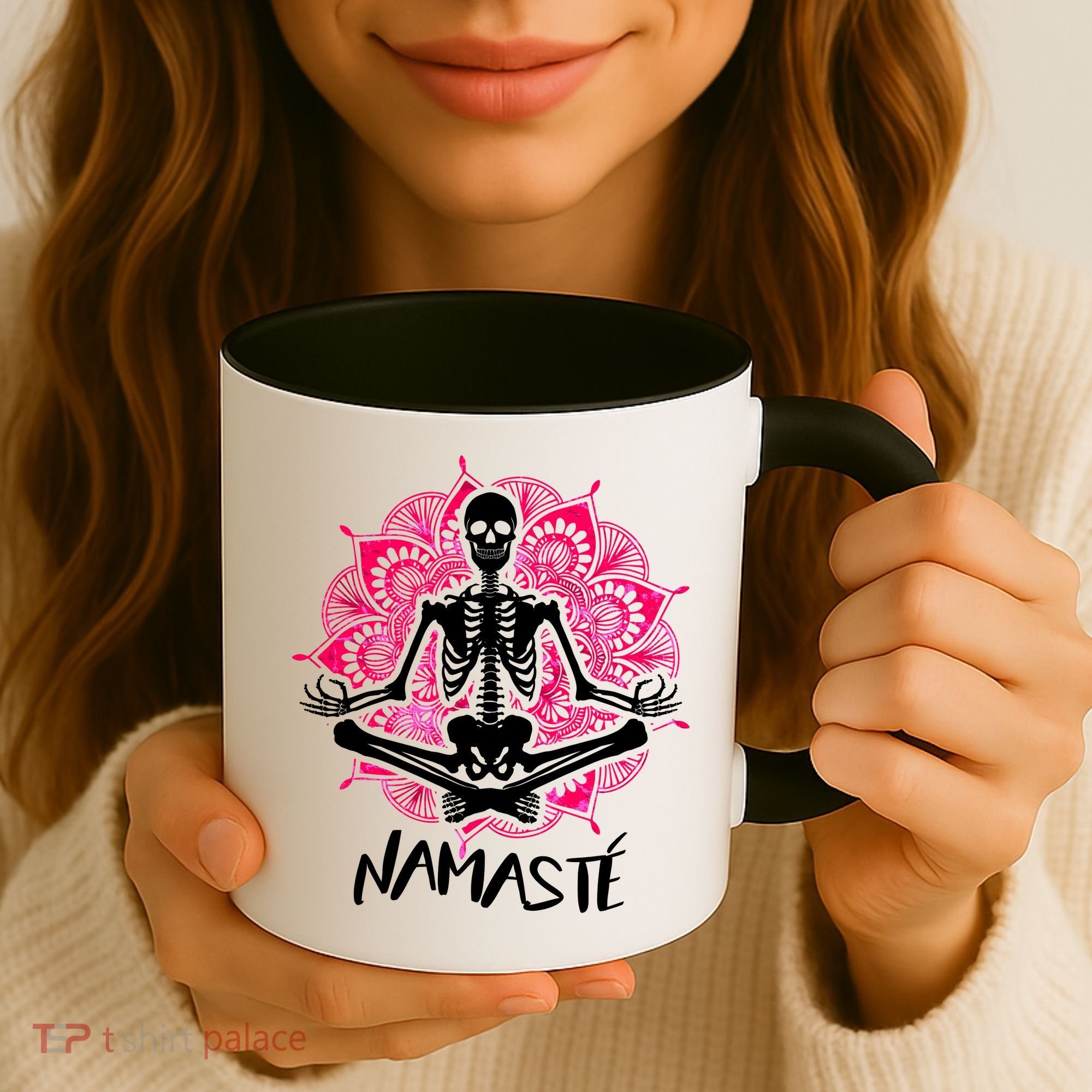 Halloween Namaste Skeleton Coffee Mug