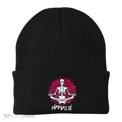 Halloween Namaste Skeleton Beanie