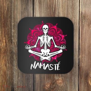 Halloween Namaste Skeleton Coaster