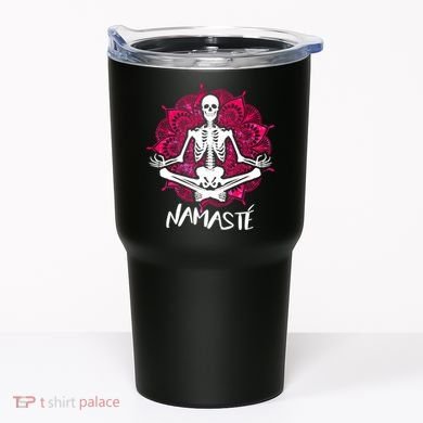 Halloween Namaste Skeleton Tumbler