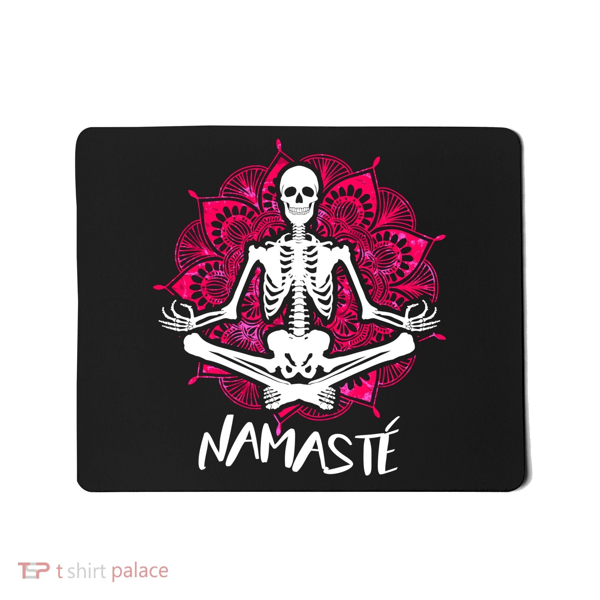 Halloween Namaste Skeleton Mousepad