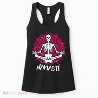 Halloween Namaste Skeleton Women's Tank Top thumb 0