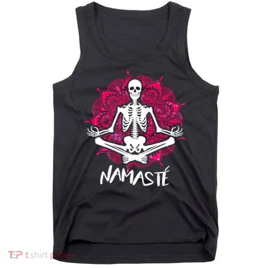 Halloween Namaste Skeleton Tank Top