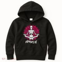 Halloween Namaste Skeleton Kids Hoodie thumb 0