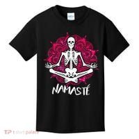 Halloween Namaste Skeleton Kids T-Shirt thumb 0