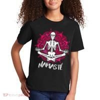 Halloween Namaste Skeleton Kids T-Shirt thumb 2