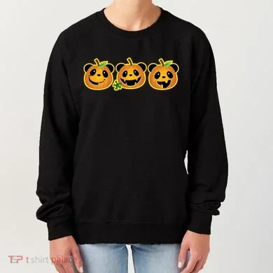 Halloween Panda Pumpkins Women's Sweatshirt