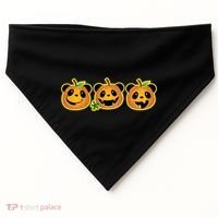 Halloween Panda Pumpkins USA-Made Doggie Bandana thumb 0