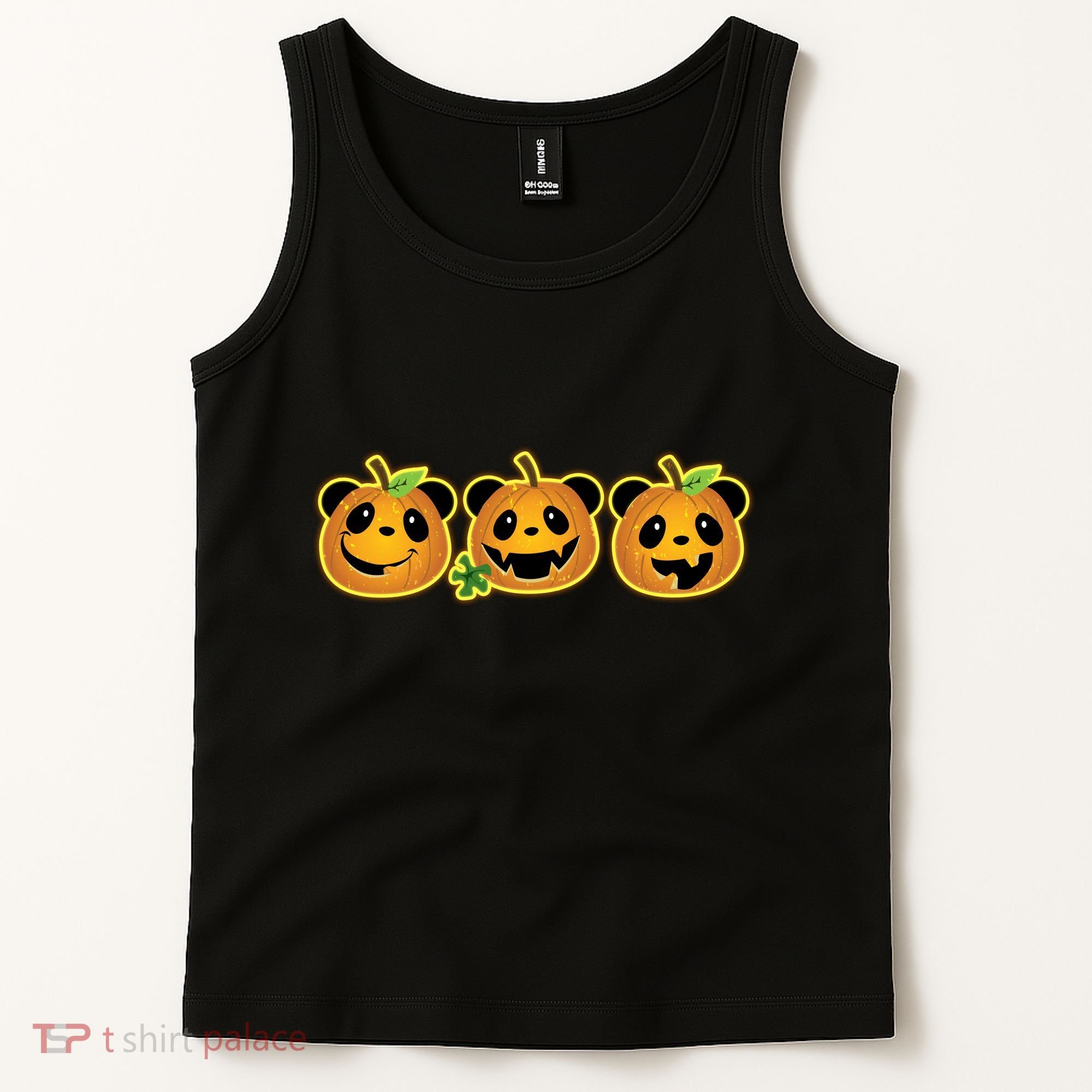 Halloween Panda Pumpkins Tank Top