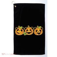 Halloween Panda Pumpkins Golf Towel thumb 0