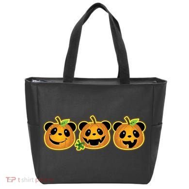 Halloween Panda Pumpkins Tote Bag