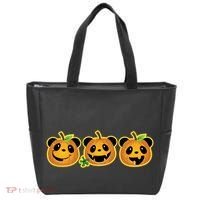 Halloween Panda Pumpkins Tote Bag thumb 0