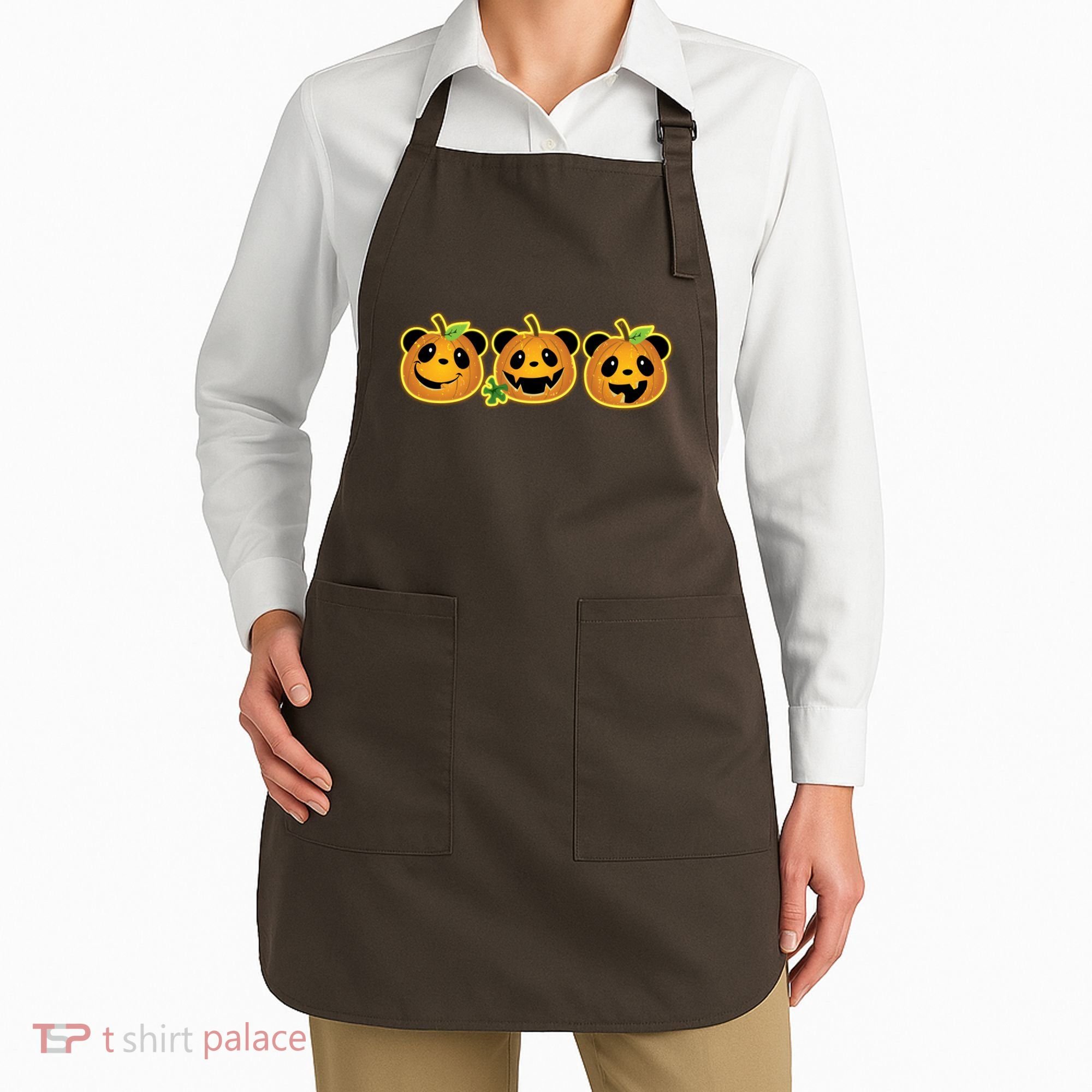 Halloween Panda Pumpkins Apron