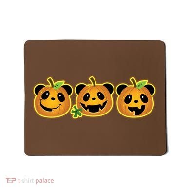 Halloween Panda Pumpkins Mousepad