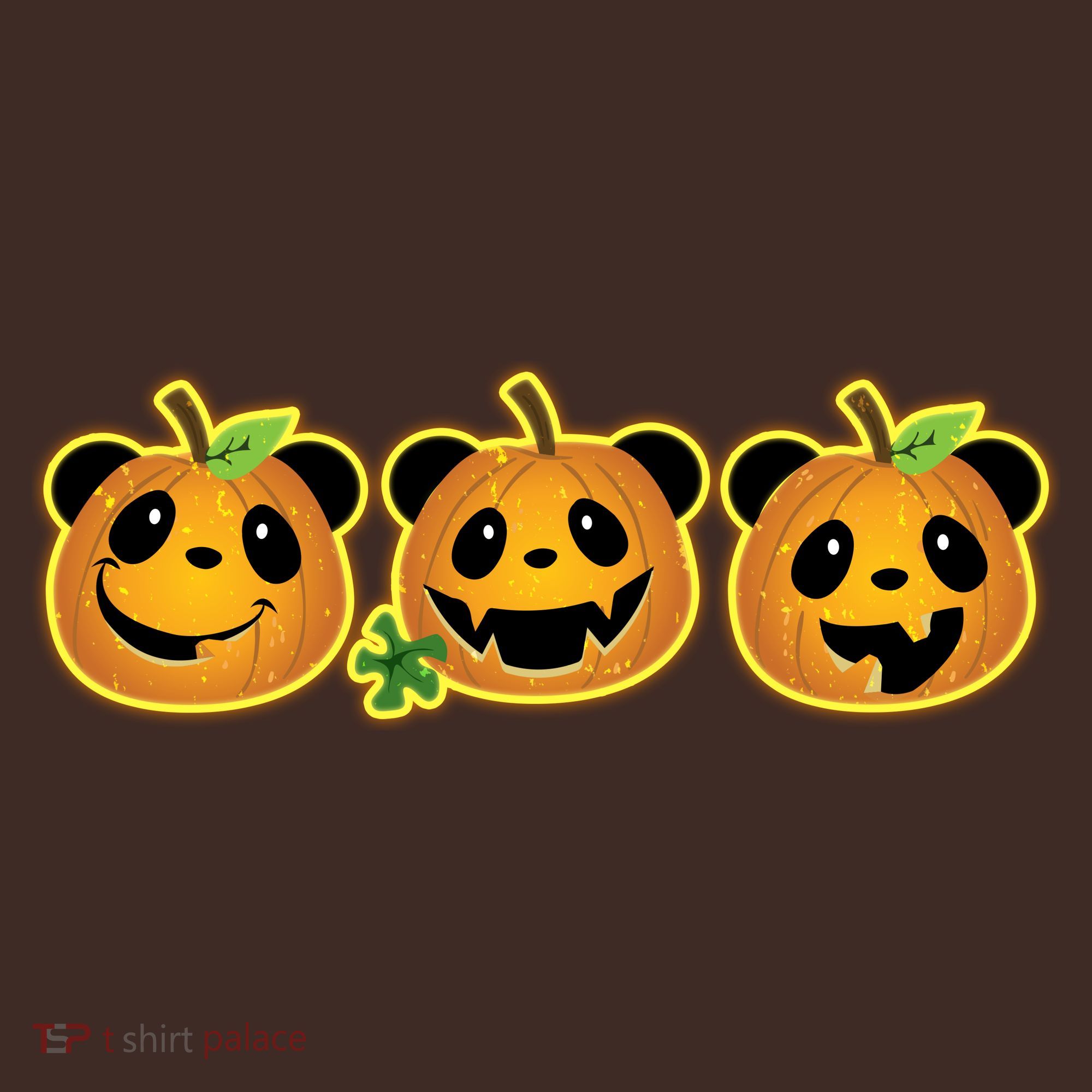 Halloween Panda Pumpkins Baby Bodysuit