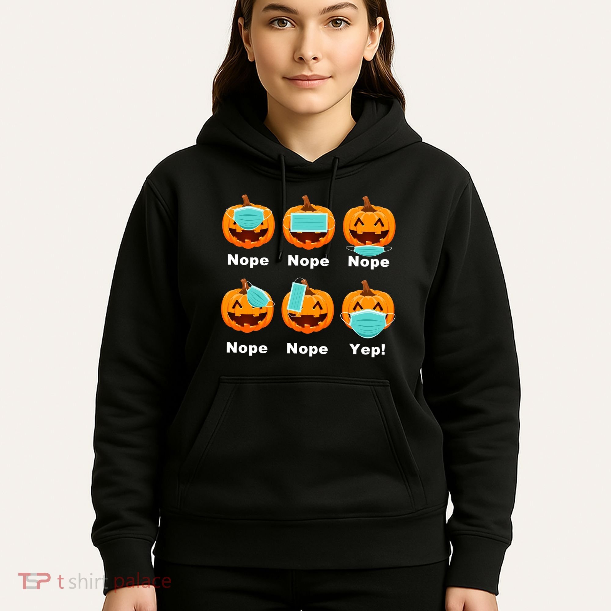 Halloween Pandemic Pumpkin Mask Funny Cute Hoodie