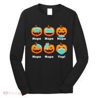 Halloween Pandemic Pumpkin Mask Funny Cute Long Sleeve Shirt thumb 0