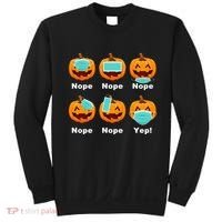 Halloween Pandemic Pumpkin Mask Funny Cute Sweatshirt thumb 0