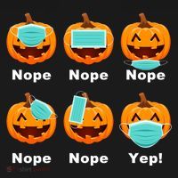 Halloween Pandemic Pumpkin Mask Funny Cute Sweatshirt thumb 3