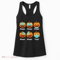 Halloween Pandemic Pumpkin Mask Funny Cute Women's Tank Top thumb 0