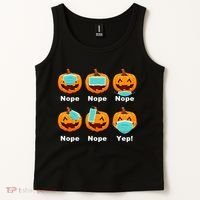 Halloween Pandemic Pumpkin Mask Funny Cute Tank Top thumb 2