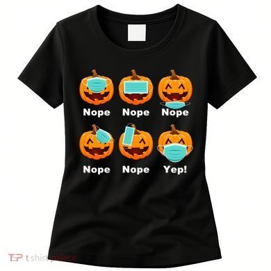 Halloween Pandemic Pumpkin Mask Funny Cute Women's T-Shirt