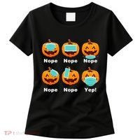 Halloween Pandemic Pumpkin Mask Funny Cute Women's T-Shirt thumb 0