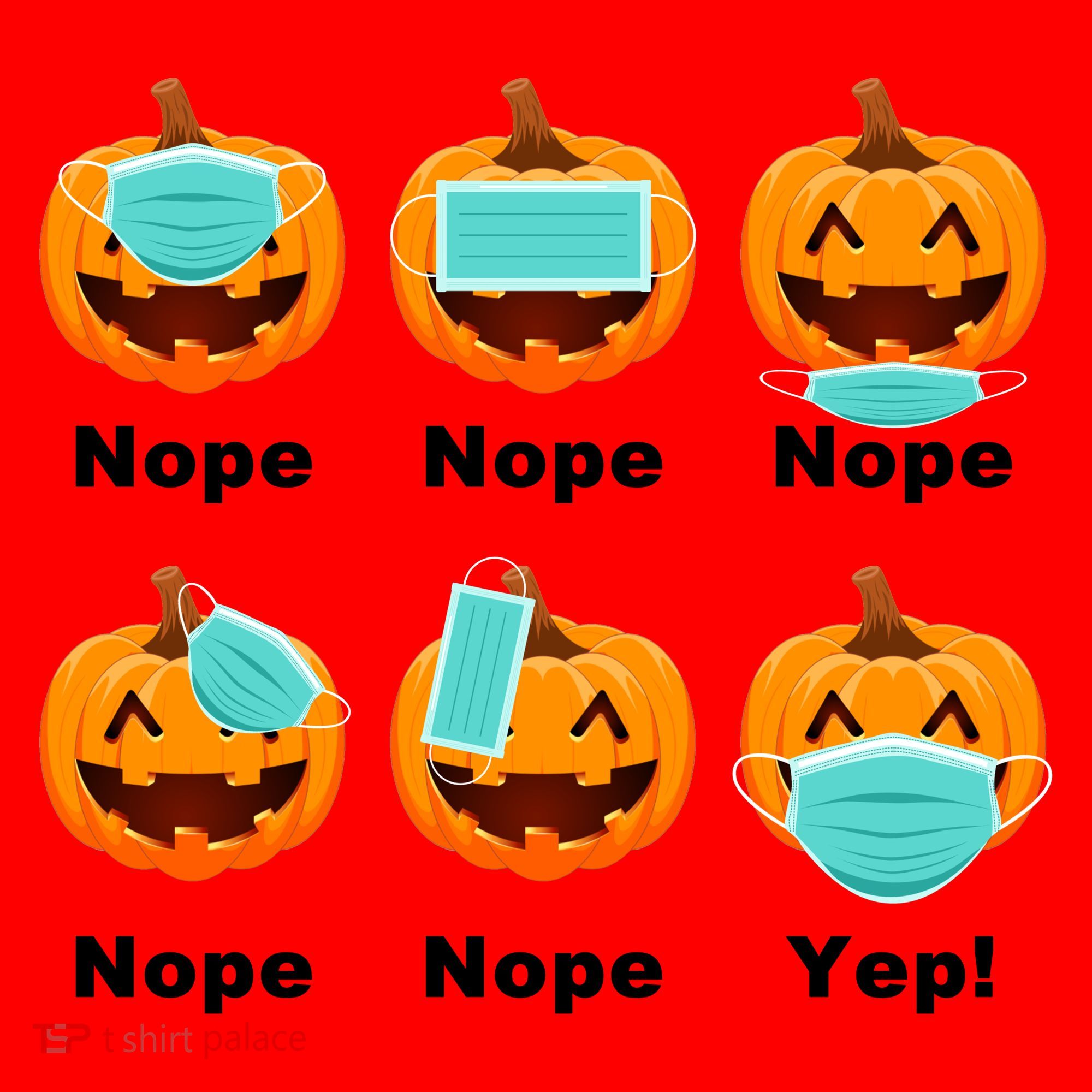 Halloween Pandemic Pumpkin Mask Funny Cute Santa Hat