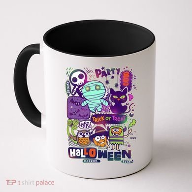 Halloween Party Doodles Coffee Mug