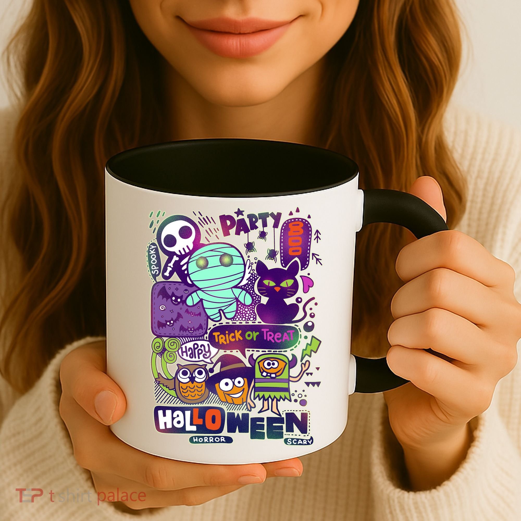 Halloween Party Doodles Coffee Mug
