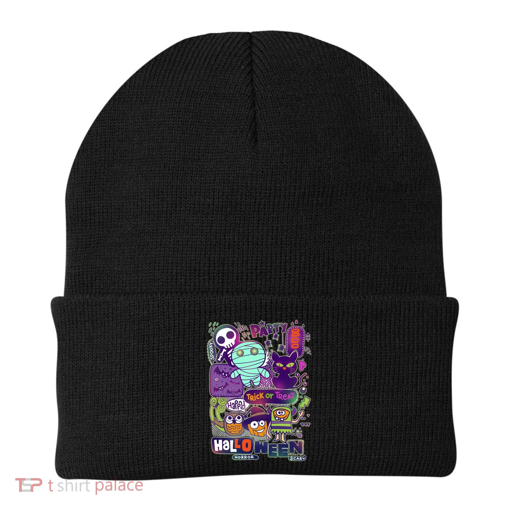 Halloween Party Doodles Beanie