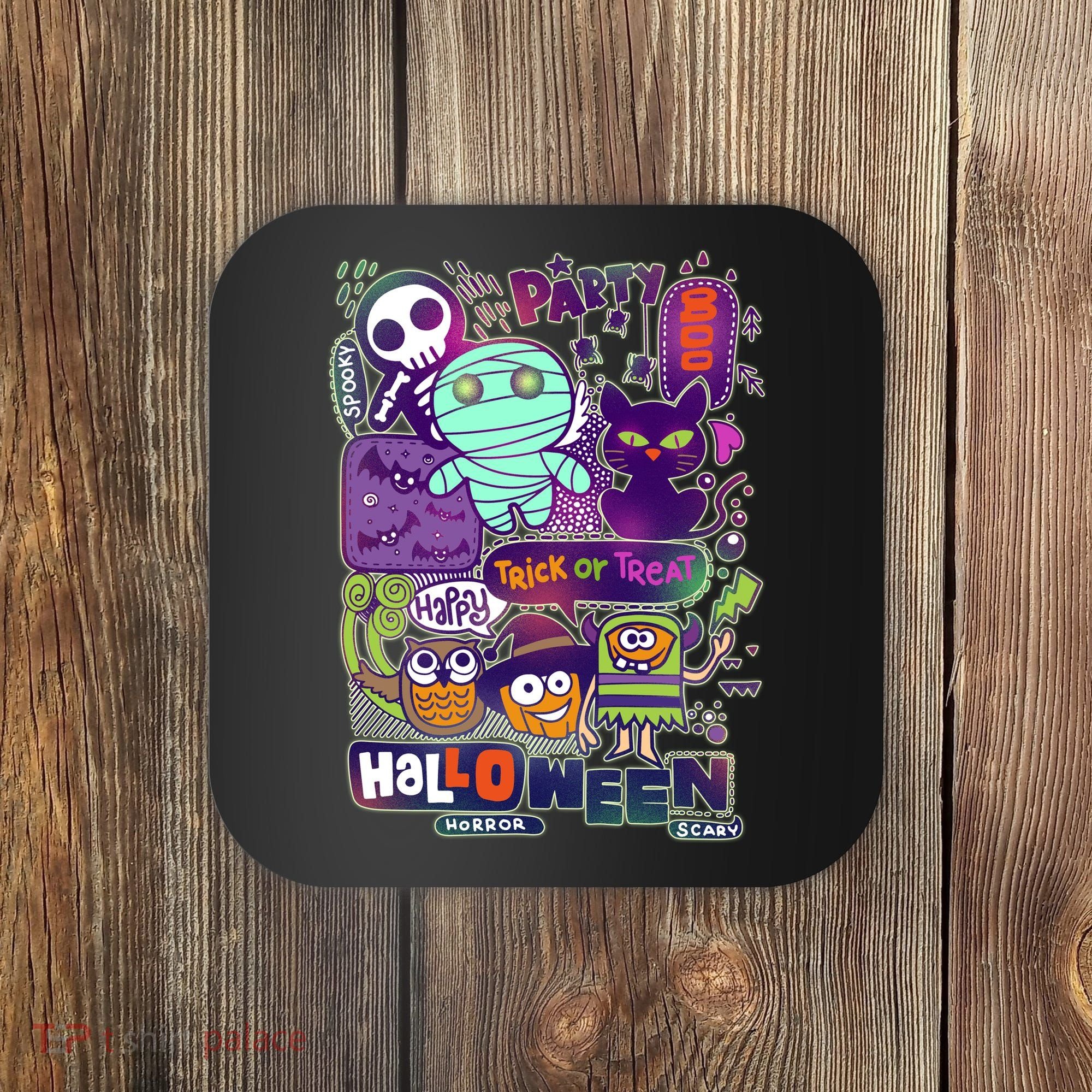 Halloween Party Doodles Coaster