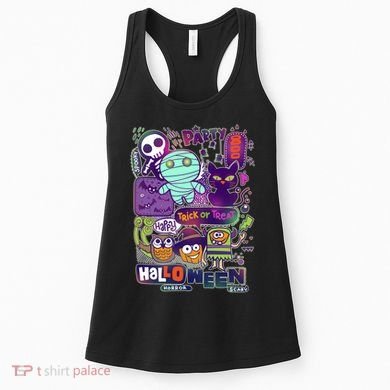Halloween Party Doodles Women's Tank Top