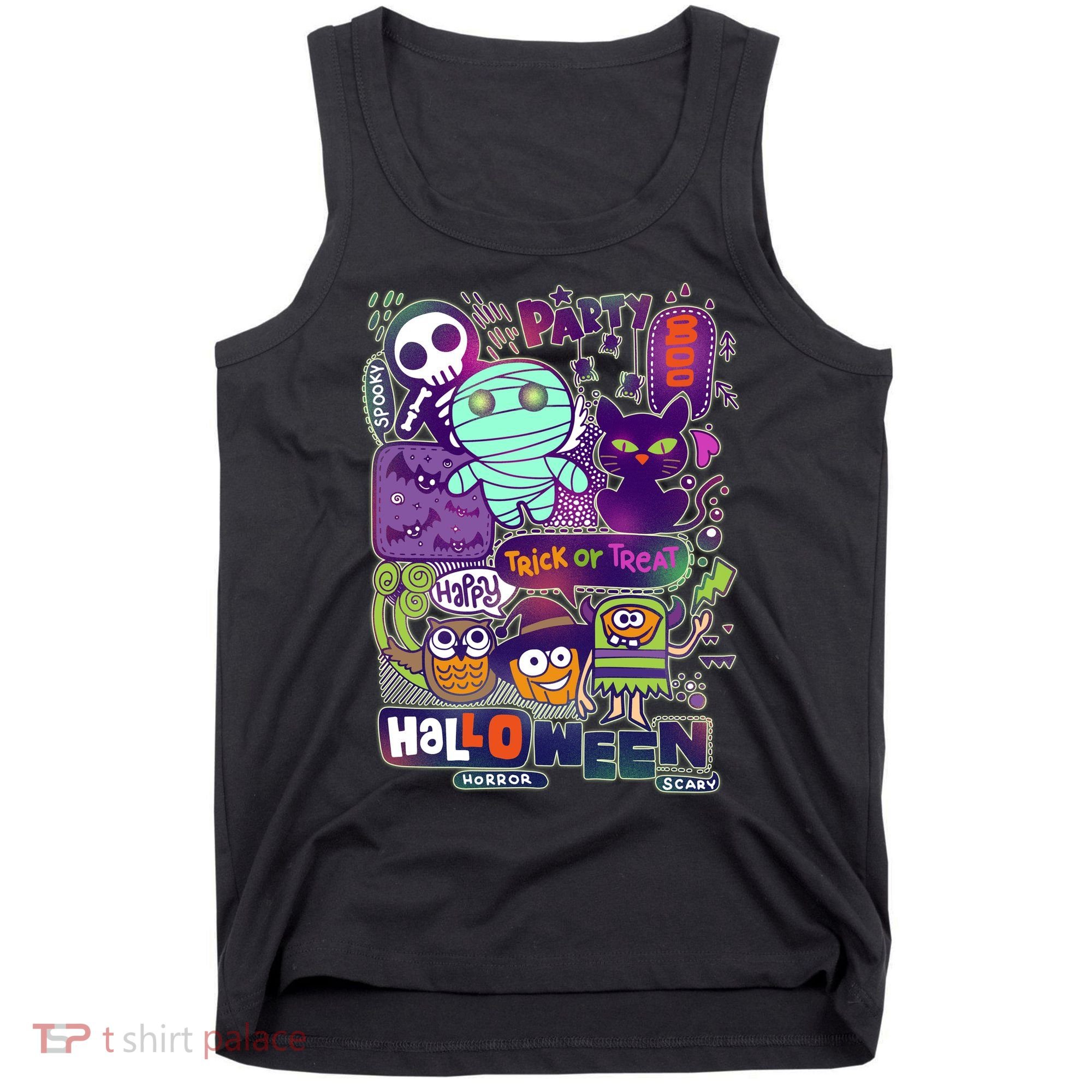 Halloween Party Doodles Tank Top
