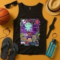Halloween Party Doodles Tank Top thumb 4