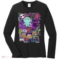 Halloween Party Doodles Women's Long Sleeve Shirt thumb 0