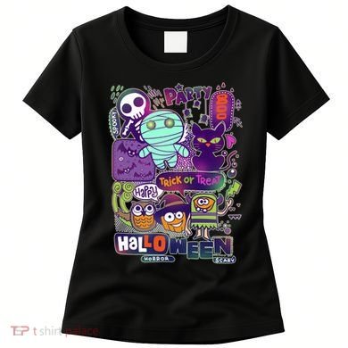 Halloween Party Doodles Women's T-Shirt