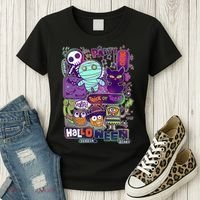 Halloween Party Doodles Women's T-Shirt thumb 3